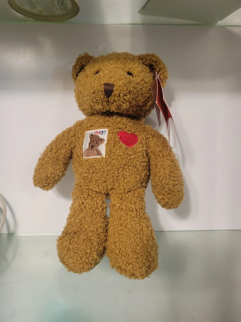United Postal Service Plush Teddy Bear Collectible Centennial Stamp USPS Tag 10